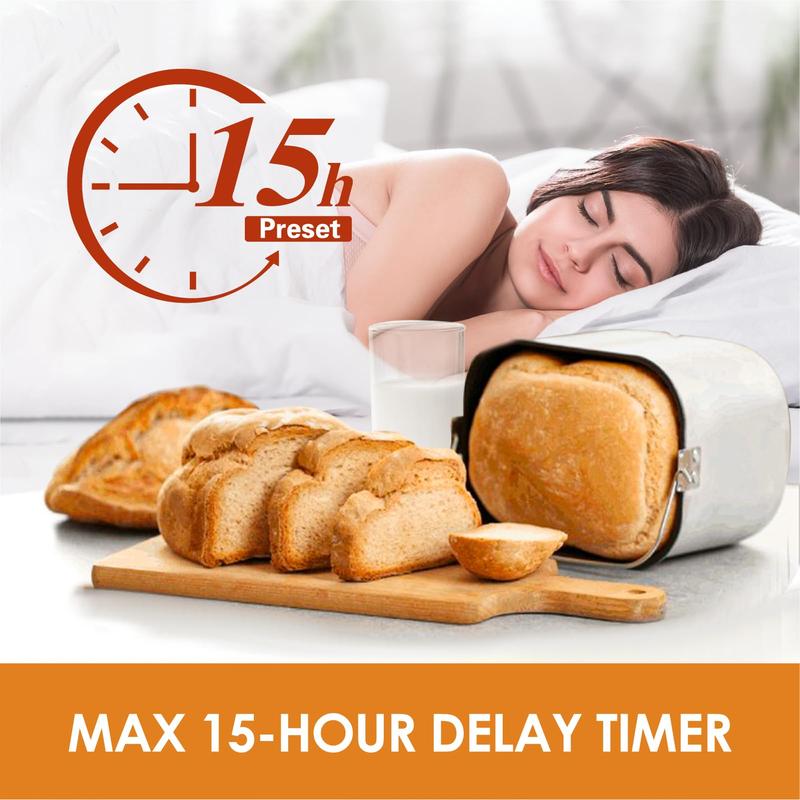 Auto 2lb Bread Machine With Fruit Nut Dispenser