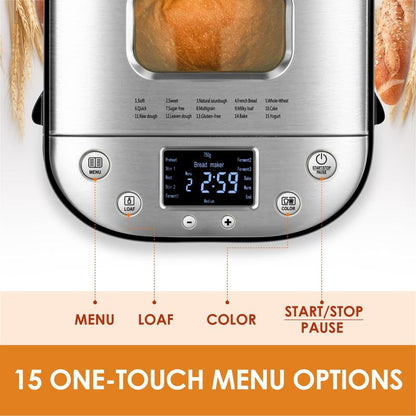 Auto 2lb Bread Machine With Fruit Nut Dispenser